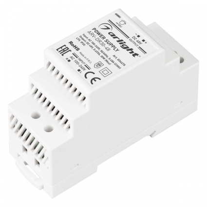 Блок питания Arlight ARV-DR30-48 48V 30W IP20 0,6A 034675, цвет белый