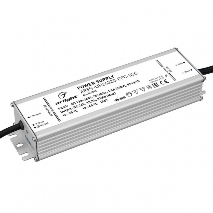Блок питания Arlight ARPV-UH24320-PFC-55C 24V 320W IP67 13,3A 040976, цвет серый