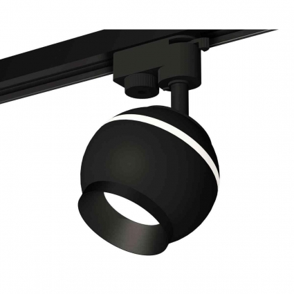 Комплект трекового светильника Ambrella light Track System XT1102002 SBK/PBK черный песок/черный полированный (A2521, C1102, N7031), в стиле Хай-тек, цвет черный