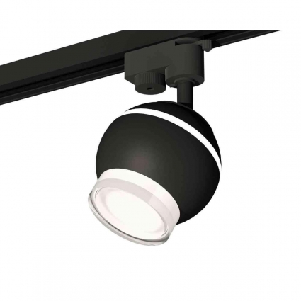 Комплект трекового светильника Ambrella light Track System XT1102070 SBK/FR/CL черный песок/белый матовый/прозрачный (A2521, C1102, N7160), в стиле Хай-тек, цвет черный
