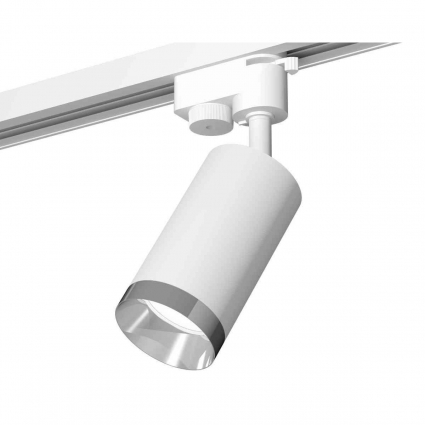 Комплект трекового светильника Ambrella light Track System XT6322062 SWH/PSL белый песок/серебро полированное (A2520, C6322, N6132), в стиле Хай-тек, цвет белый