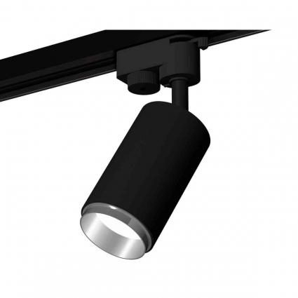Комплект трекового светильника Ambrella light Track System XT6323042 SBK/PSL черный песок/серебро полированное (A2521, C6323, N6122), в стиле Хай-тек, цвет черный