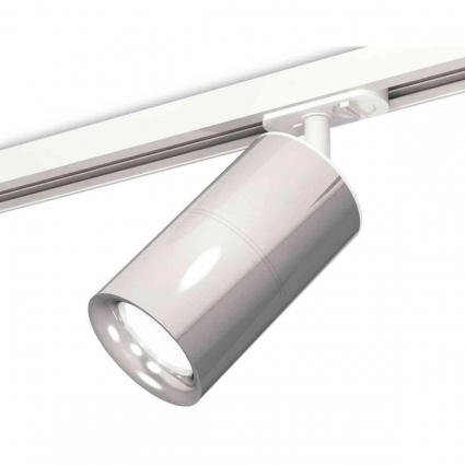Комплект трекового светильника Ambrella light Track System XT7405002 PSL/SWH серебро полированное/белый песок (A2536, C7405, A2070, C7405, N7012), в стиле Хай-тек, цвет серебро