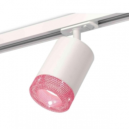 Комплект трекового светильника Ambrella light Track System XT7421010 SWH/PI белый песок/розовый (A2536, C7421, N7193), в стиле Хай-тек, цвет белый