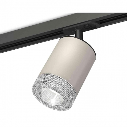 Комплект трекового светильника Ambrella light Track System XT7423010 SGR/CL/SBK серый песок/прозрачный/черный песок (A2537, C7423, N7191), в стиле Хай-тек, цвет серый
