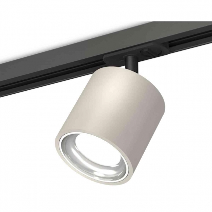 Комплект трекового светильника Ambrella light Track System XT7533001 SGR/PSL/SBK серый песок/серебро полированное/черный песок (A2537, C7533, N7022), в стиле Хай-тек, цвет серый