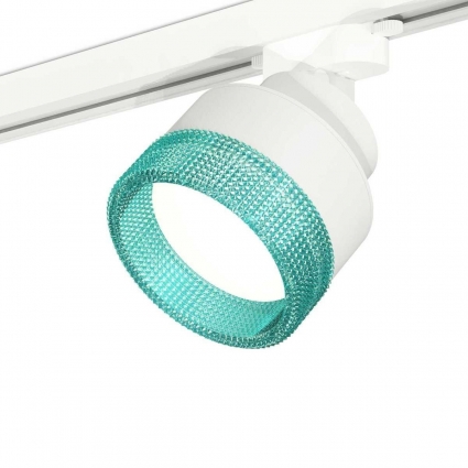 Комплект трекового светильника Ambrella light Track System XT (A2524, A2105, C8101, N8488) XT8101043, в стиле модерн, цвет голубой
