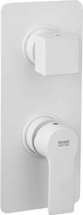 Смеситель для ванны с душем Remer Energy EY93KBBO белый матовый, однорычажный,  в современном стиле