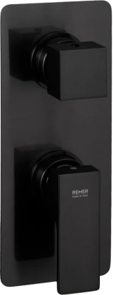 Смеситель для ванны с душем Remer Absolute AU93KBCFP чёрный брашированный хром, однорычажный, темный хром