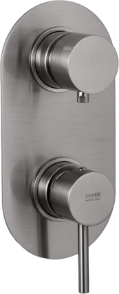 Смеситель для ванны с душем Remer X Style X93KB никель брашированный, однорычажный, сталь