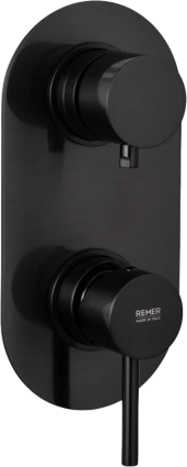 Смеситель для ванны с душем Remer X Style X93KB чёрный брашированный хром, однорычажный, темный хром