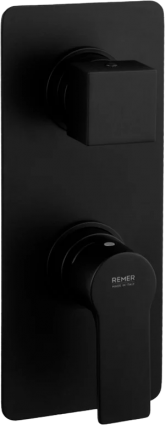 Смеситель для ванны с душем Remer Energy EY92KBNO черный матовый, однорычажный,  в современном стиле
