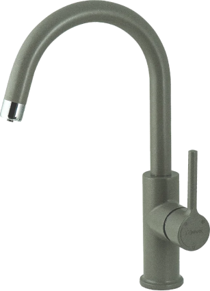Смеситель для кухни Lemark Comfort LM3073PGS серый шелк однорычажный, длина излива 18.1 см
