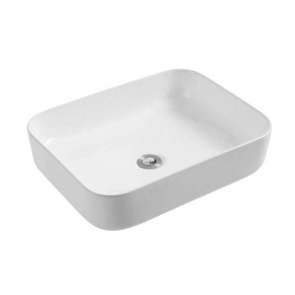 Накладная раковина Avimano Vision 1245021 50х40 белая, матовая, прямоугольная, цвет белый
