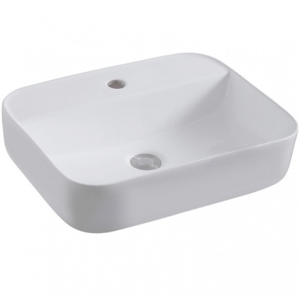 Накладная раковина Avimano Vision 1245120 50.5х39.5 белая, глянцевая, прямоугольная, цвет белый