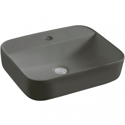 Накладная раковина Avimano Vision 1245123 50.5х39.5 серая, матовая, прямоугольная, цвет серый