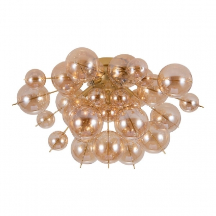 Потолочная люстра Arte Lamp Molecule A8313PL-5GO в стиле Хай-тек, цвет янтарный