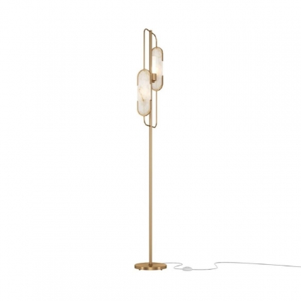 Торшер Maytoni Marmo MOD099FL-02G в стиле модерн, цвет золотой, мощность 80 Вт