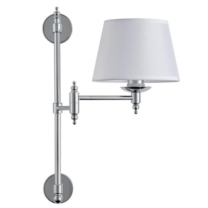 Бра Crystal Lux Poesia AP1 Chrome цвет белый, мощность 20 Вт
