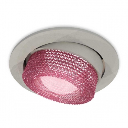 Комплект встраиваемого спота Ambrella light Techno Spot XC (C7653, N7193) XC7653062, в стиле модерн, цвет розовый
