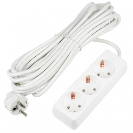 Удлинитель Uniel Ultra 3гн х 7м с/з S-GCU3-7 White UL-00010003 цвет белый, мощность 3500 Вт