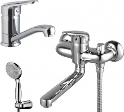 Душевой комплект Lemark Luna LM4114C + LM4107C хром