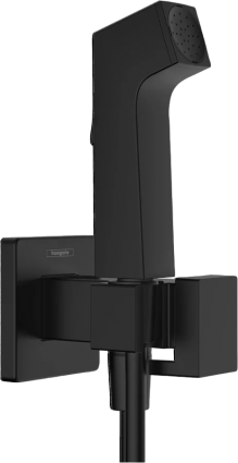 Гигиенический душ Hansgrohe Bidette E 1jet 29233670 со смесителем, матовый черный в современном стиле