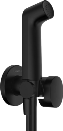 Гигиенический душ Hansgrohe Bidette S 1jet 29230670 матовый черный штанга 19.5 см, шланг пластиковый 125 см