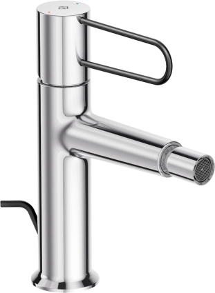 Смеситель для биде Jacob Delafon Odeon Rive Gauche E21033-BL-CP хром, черный, однорычажный, длина излива 12.7 см