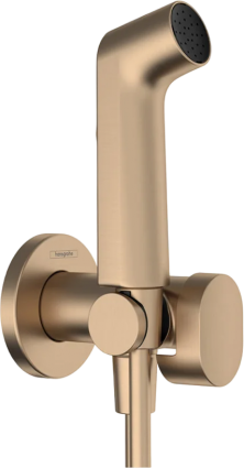 Гигиенический душ Hansgrohe Bidette S 1jet 29232140 со смесителем, шлифованная бронза в современном стиле