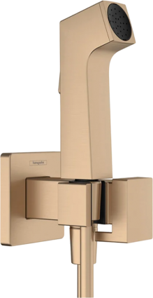 Гигиенический душ Hansgrohe Bidette E 1jet 29233140 со смесителем, шлифованная бронза в современном стиле