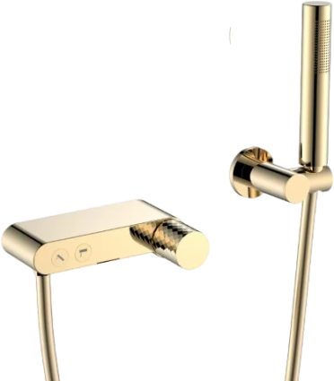 Смеситель для ванны с душем Boheme Stick 123-GG gold diamond gold, однорычажный, золото