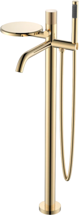 Напольный смеситель для ванны с душем Boheme Stick 129-GG.2 gold touch gold, однорычажный, золото