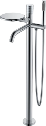 Напольный смеситель для ванны с душем Boheme Stick 129-CRCR chrome diamond chrome, однорычажный, хром