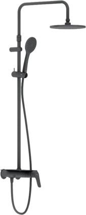 Душевая стойка Damixa Jupiter 977780300 черная матовая цвет черный, штанга 145 см