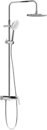 Душевая стойка Damixa Jupiter 977780000 хром штанга 145 см, шланг пластиковый 150 см