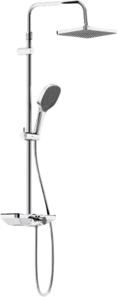 Душевая стойка Damixa Merkur 940730000 хром штанга 145 см, шланг пластиковый 175 см