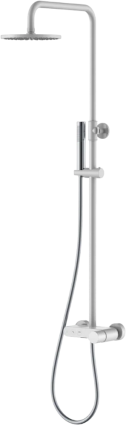 Душевая стойка Boheme Stick 128-WCR white diamond chrome штанга 112.5 см, шланг 150 см