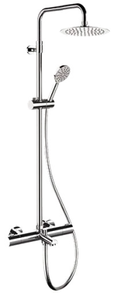 Душевая стойка Remer Elegance EQ34A8MPUFM25G хром, штанга 161 см