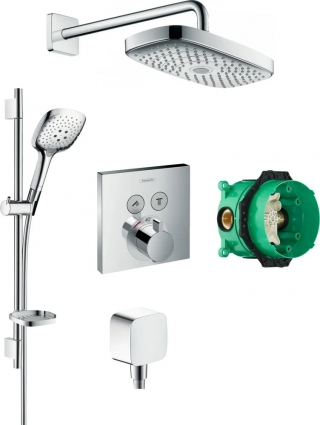 Душевой комплект Hansgrohe Raindance Select E 300 (2 jet) 27385000 + 27856000 + 26457000 + 15763000 штанга 15.1 см