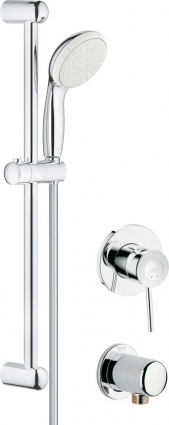 Душевой комплект Grohe BauClassic 29048000 + 27924001 + 28671000 хром,  в современном стиле