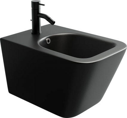 Биде подвесное Ceramica Nova Metric CN3008MB цвет черный, прямоугольное