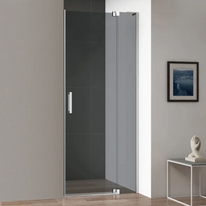 Душевая дверь в нишу Cezares Slider B 1 100/110 Grigio Cr профиль хром, стекло серое, распашная