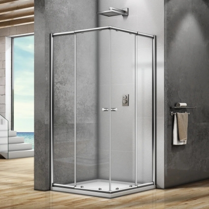 Душевой уголок Good Door Lira CR-90-C-CH 90x90 см квадратный, двери раздвижные