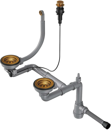 Сифон для мойки Omoikiri WK-1,5CL-R-A-AB022 античная латунь