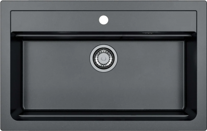 Мойка кухонная Alveus Atrox Granital 40 carbon матовая, прямоугольная, 79x50 см
