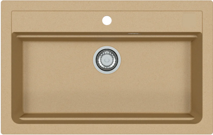 Мойка кухонная Alveus Atrox Granital 40 beige матовая, прямоугольная, 79x50 см