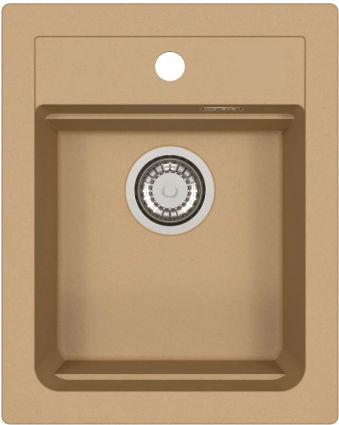 Мойка кухонная Alveus Atrox Granital 10 beige матовая, прямоугольная, 40x50 см