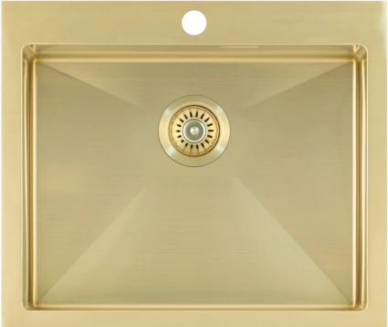 Мойка кухонная Seaman Eco Marino SMV-600-LG.A light gold полированная, прямоугольная, 60x50 см