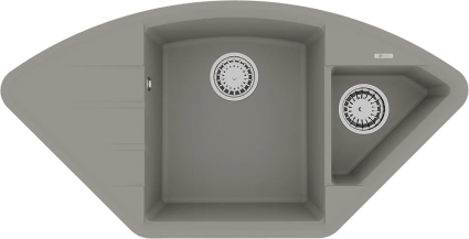 Мойка кухонная Lemark Irkana 980 9910045 грей матовая, многоугольная, 98x50 см